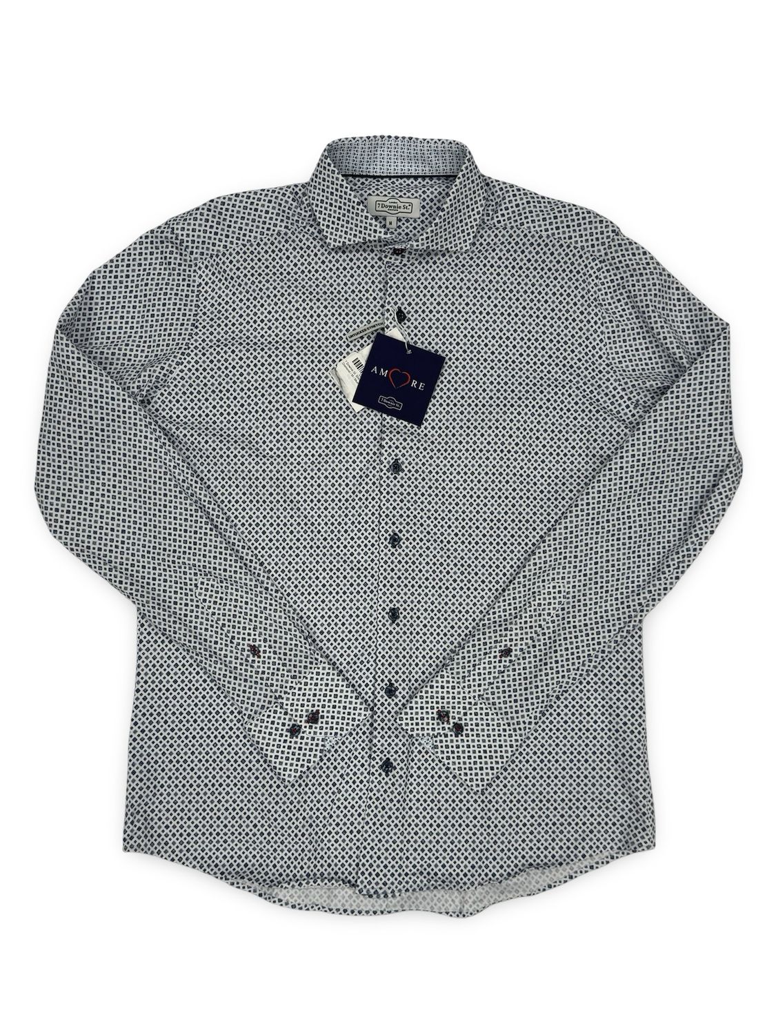 Men's Blue Base Long-Sleeve Solid Linen Shirt | CLUB MONACO CA