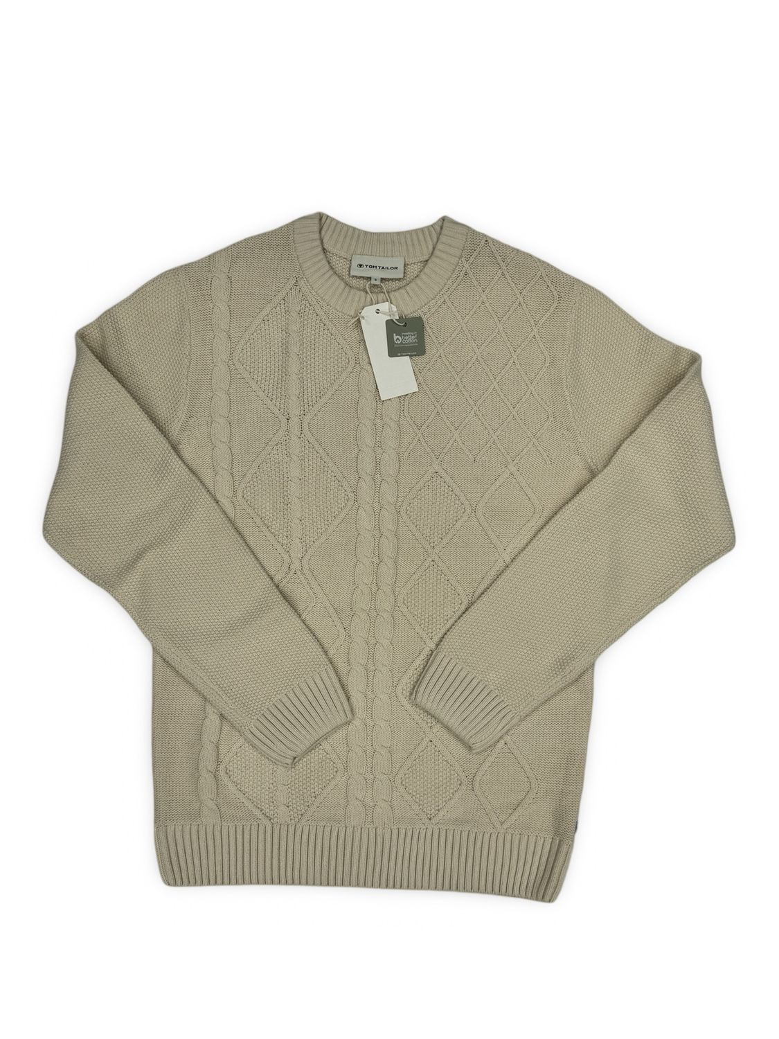 Tom Tailor Cable Knit - White