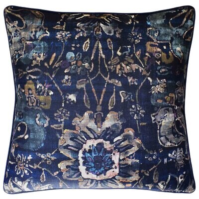 22x22 Anza Piped Pillow-Blue