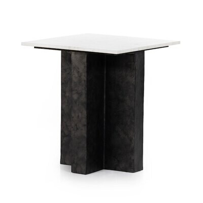 Terrell End Table - White Marble