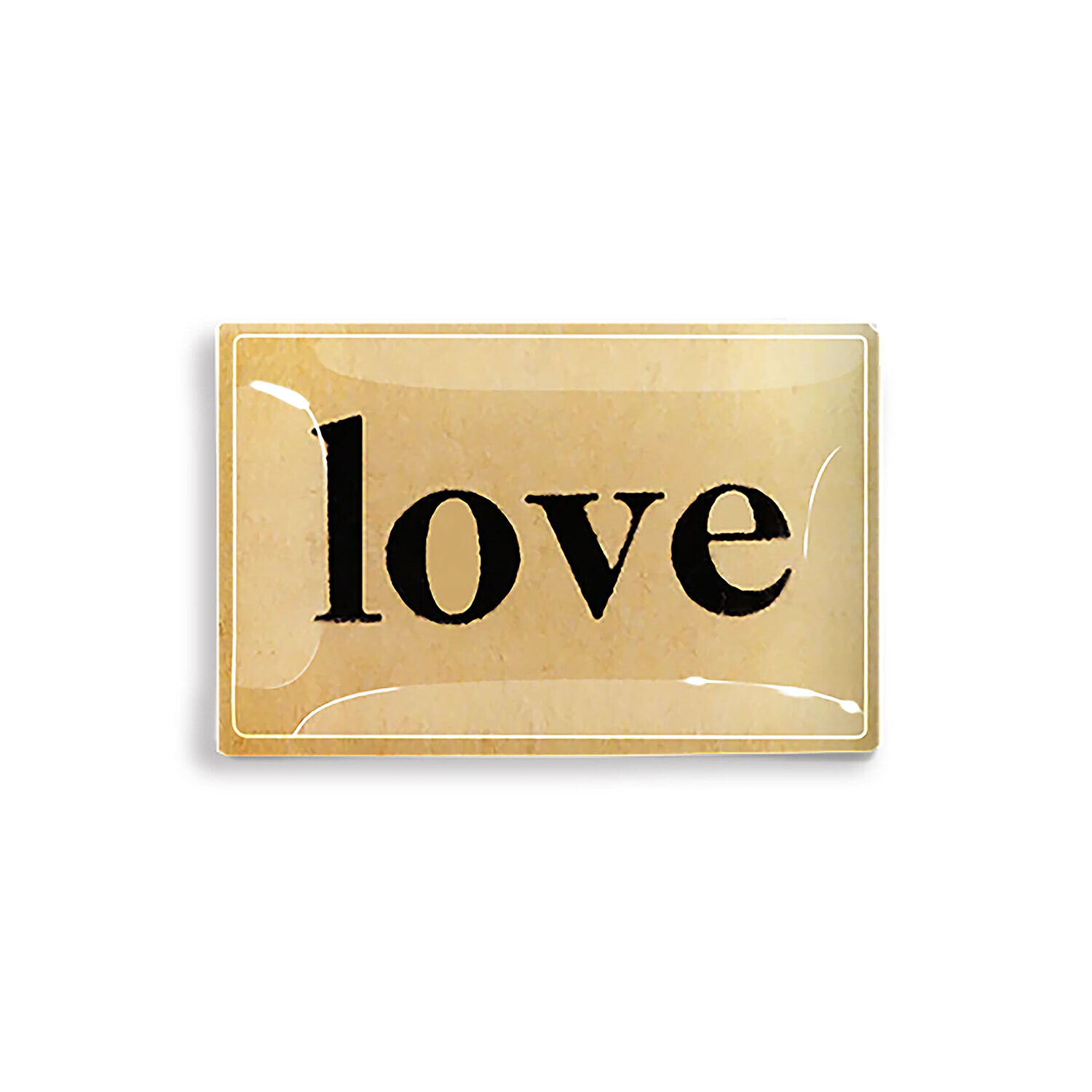 Love Small Typeface 3.5"x5.5" Decoupage Glass Tray