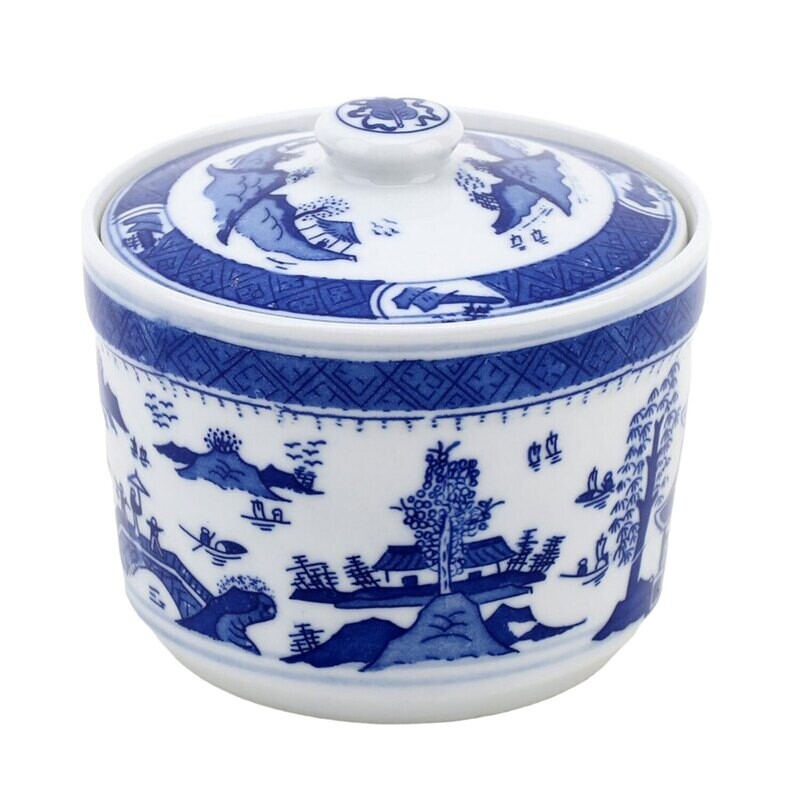 Small Lidded Pot-Blue&White