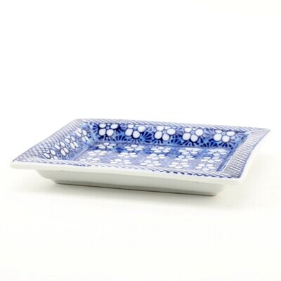 Porcelain Rect Tray-Blue&White