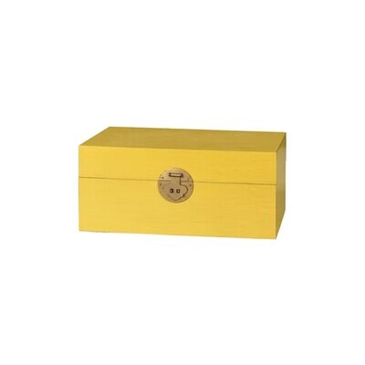 Chinese Style Rectangular Wooden Keep Box, Color: Yellow, Size: Small