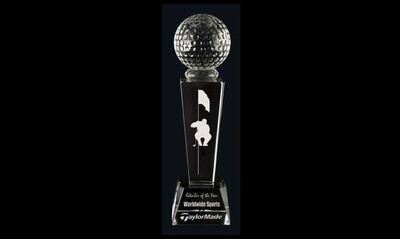 Heron Point Series Optic Crystal Golf Tower: 9-5/8"-102398