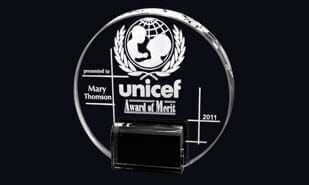 Marquis Circle Glass Award: 5-3/8"-102393