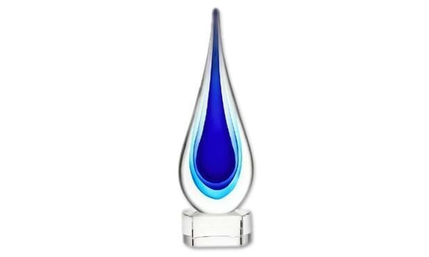 Blue Teardrop Series Crystal Award: 8"-102482