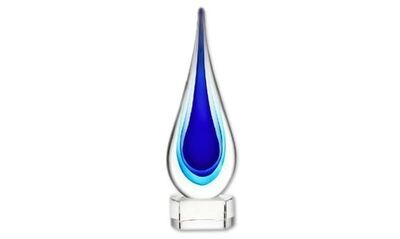 Blue Teardrop Series Crystal Award: 8"-102482