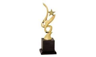 Crystal and Metal Art Presentation Award: 11-3/4"-102884