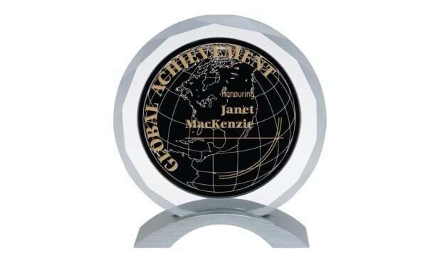 Meridian Series Smoked Glass Award: 7-1/8" x 7-1/2"-102954