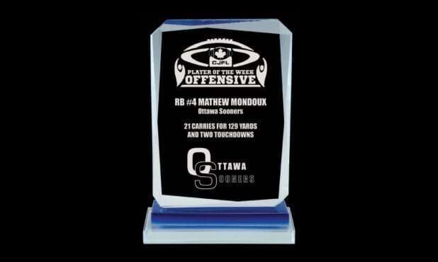 Calgary Series Glass Award: 4" x 6-3/8"-102958