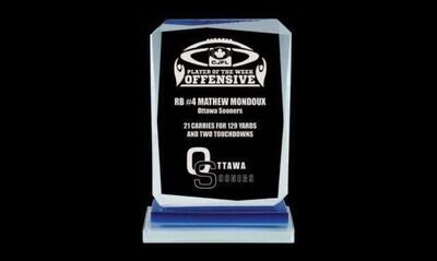 Calgary Series Glass Award: 4" x 6-3/8"-102958