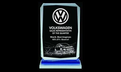 Calgary Series Glass Award: 4-3/8" x 7-1/8"-102959