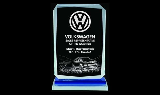 Calgary Series Glass Award: 4-3/4" x 7-3/4"-102960