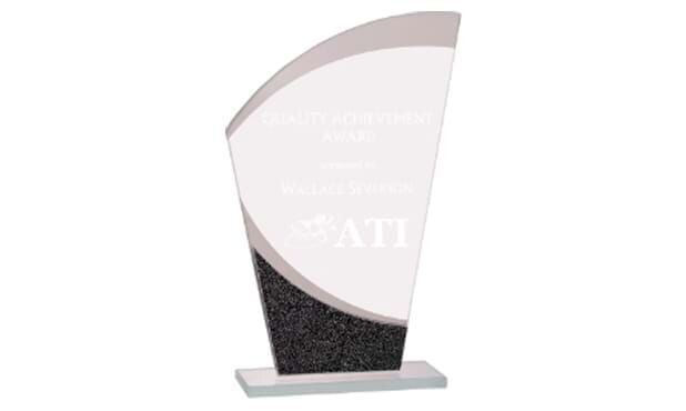 Wave Designer Glass Award: 8"-103022