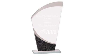Wave Designer Glass Award: 8"-103022