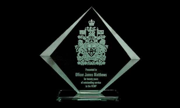 Acadian Series Jade Glass Award: 8" x 7-3/8"-103034
