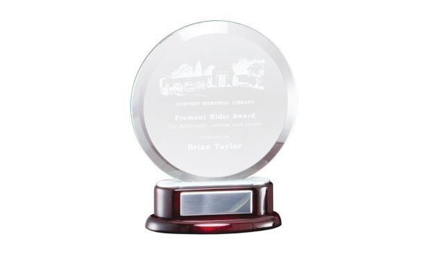 Round Jade Glass Award: 7-3/4"-103199