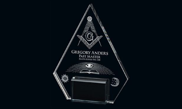 Marquis Pyramid Glass Award: 6-1/4"-105920