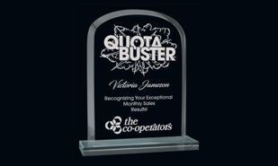Astrodome Series Clear Glass Award: 6-1/2"-107638