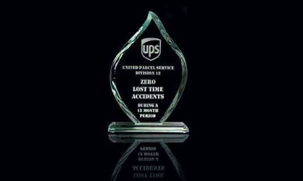 Lambton Jade Glass Award: 5" x 7-3/4"-101214