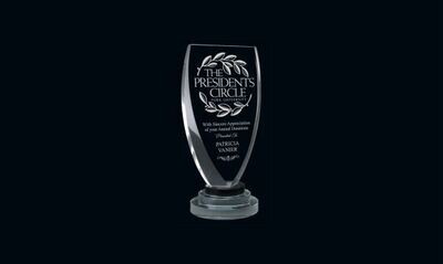Vanity Series Glass Award: 7-1/2"-101501