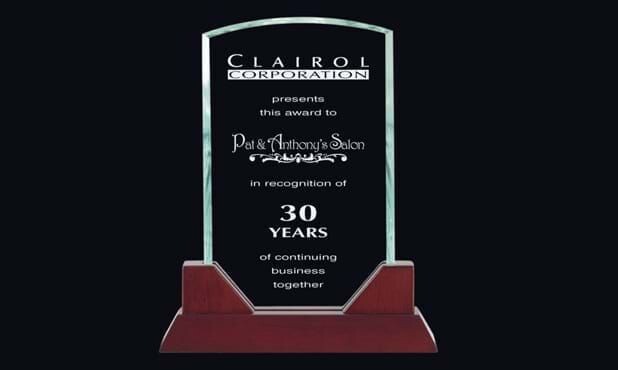 Wellington Series Rosewood and Glass Award: 6-1/2" x 7-3/8"-101707