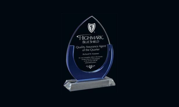 Cape Cod Series Glass Award: 4-7/8" x 7-1/4"-102017