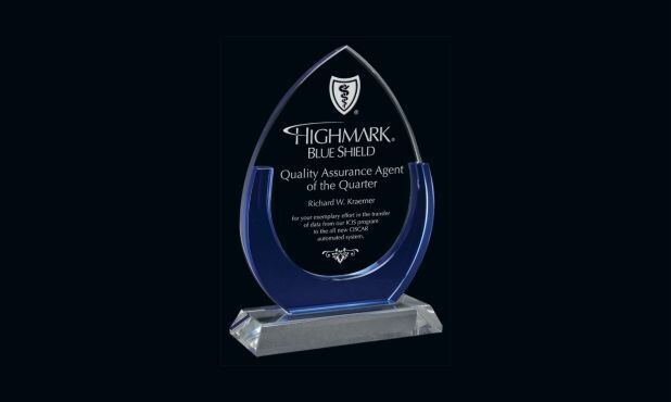 Cape Cod Series Glass Award: 5-5/8" x 8-1/8"-102018
