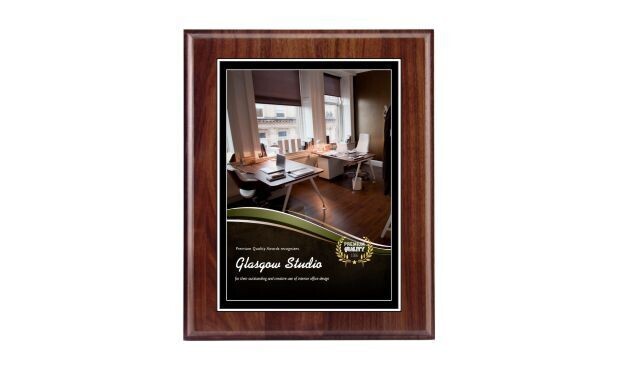 Genuine Walnut Traditional Bevel Plaque: 10-1/2" x 13"-100141