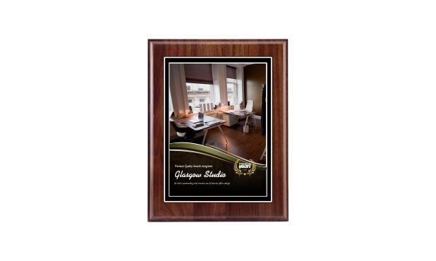 Genuine Walnut Traditional Bevel Plaque: 5" x 7"-100136
