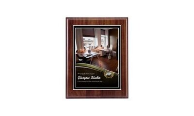Genuine Walnut Traditional Bevel Plaque: 5" x 7"-100136