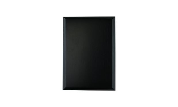 Solid Walnut Plaque with Black Lacquer Finish: 7" x 9"-100698