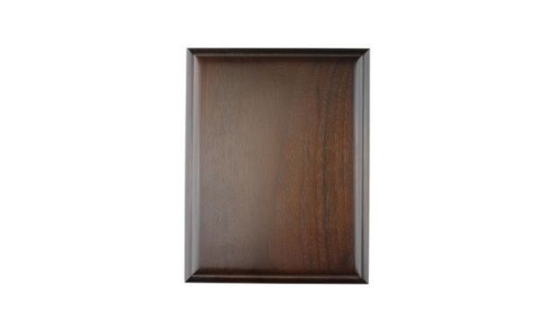 Solid Walnut Double Rolled Edge Plaque with Cocoa Bean Finish: 7" x 9"-100700