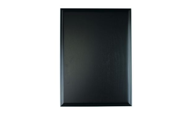 Solid Walnut Double Rolled Edge Plaque with Black Lacquer Finish: 11" x 15"-100708