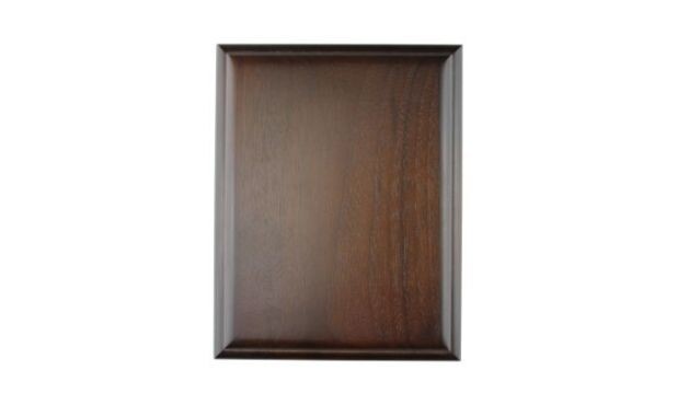 Solid Walnut Double Rolled Edge Plaque with Cocoa Bean Finish: 9" x 12"-100701