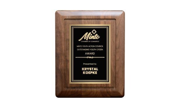 Genuine Walnut Round Edge Bevel Plaque: 8" x 10"-100712