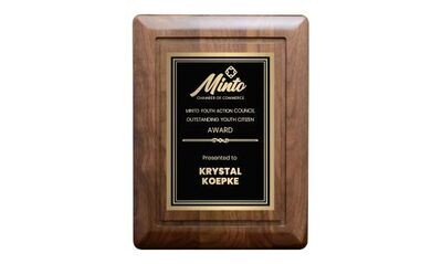 Genuine Walnut Round Edge Bevel Plaque: 9" x 12"-100713