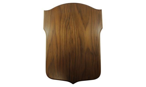 Solid Walnut Heraldic Shield Plaque: 18" x 24"-100771