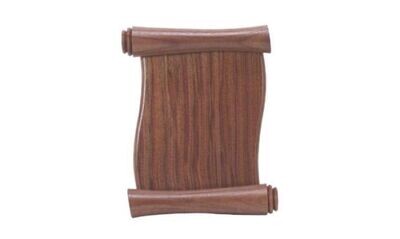 Solid Walnut Scroll Plaque: 14" x 20"-100774