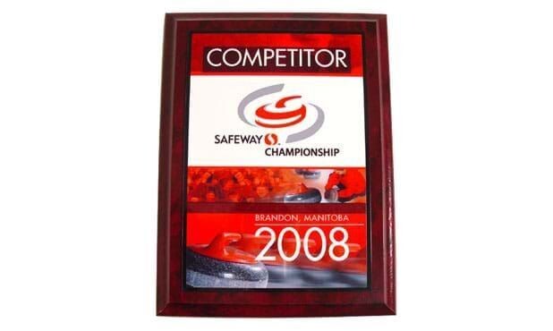 Red Marble Laminate Plaque: 7" x 9"-101350
