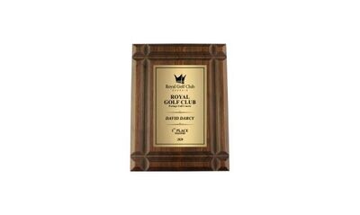 Solid Walnut Deep Groove Cross-Cut Plaque: 7" x 9"-101393