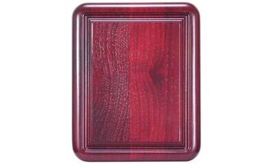 Solid Walnut Stealth Plaque with Rosewood Stain: 7" x 9"-101432
