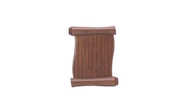 Solid Walnut Scroll Plaque: 7" x 9"-101448