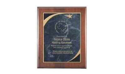 Walnut Piano Finish Plaque: 9" x 12"-101455