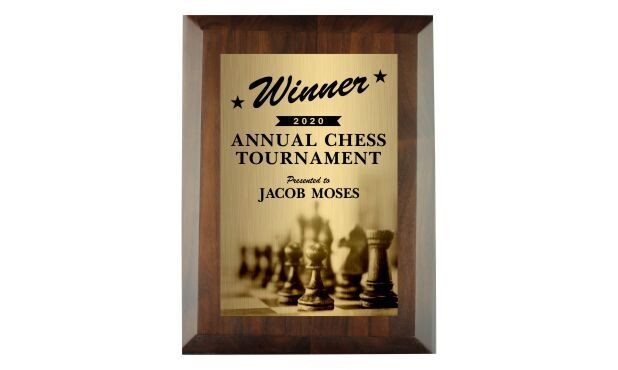 Solid Walnut Executive Edge Plaque: 9" x 12"-101783
