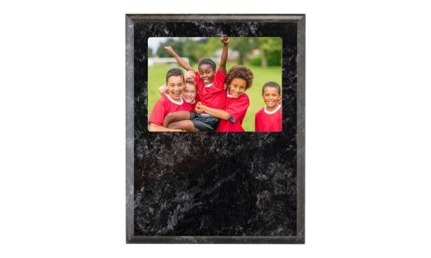 Black Marble Laminate Photo Plaque: 7" x 9"-102052