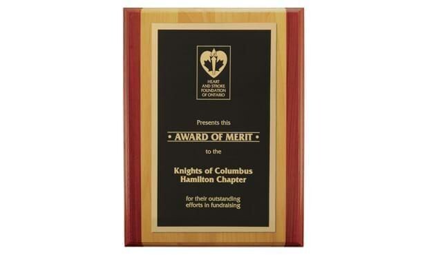 Red Alder & Rosewood Regular Edge Plaque: 8" x 10"-101805