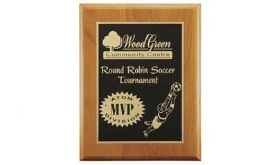 Red Alder Regular Edge Plaque: 9" x 12"-101801