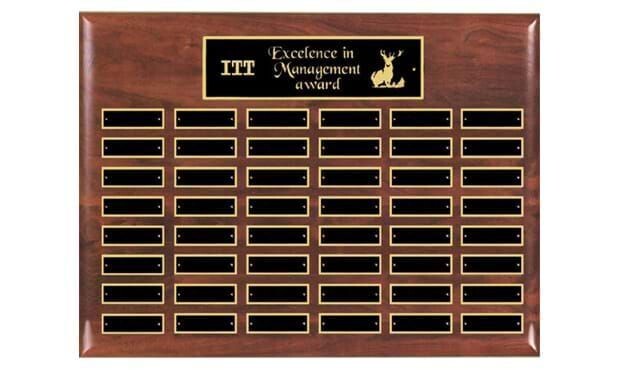 Solid Walnut Annual Plaque with Contemporary Edge: 15" x 21"-102463